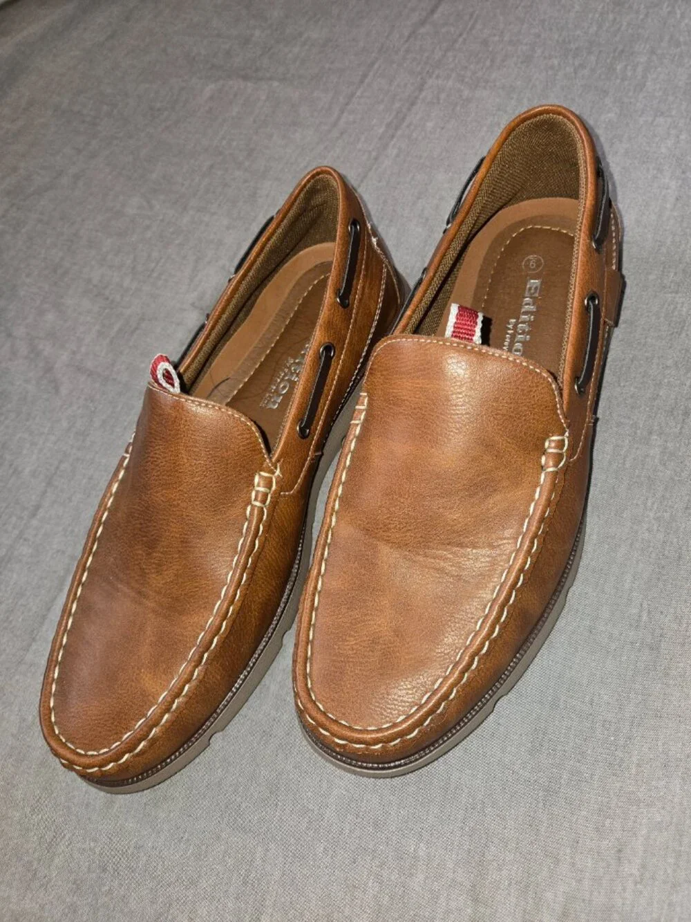 Edition by Forever Link Brown Slip On Loafers Moc Toe Casual Shoes Men's Size 9